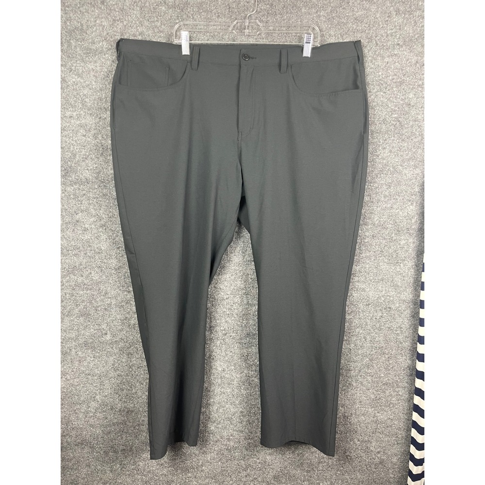 PGA Tour Golf Pants Mens 44x30 Gray Excellent Performance Flat Front Trousers